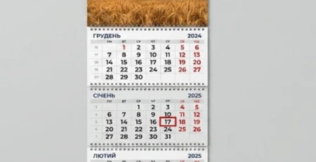 Квартальний календар з логотипом